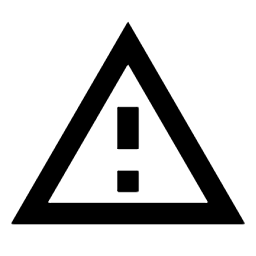 Icon of triangle with exclamation point inside