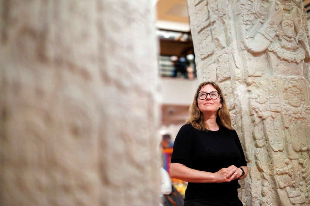 Christina Warinner in a museum