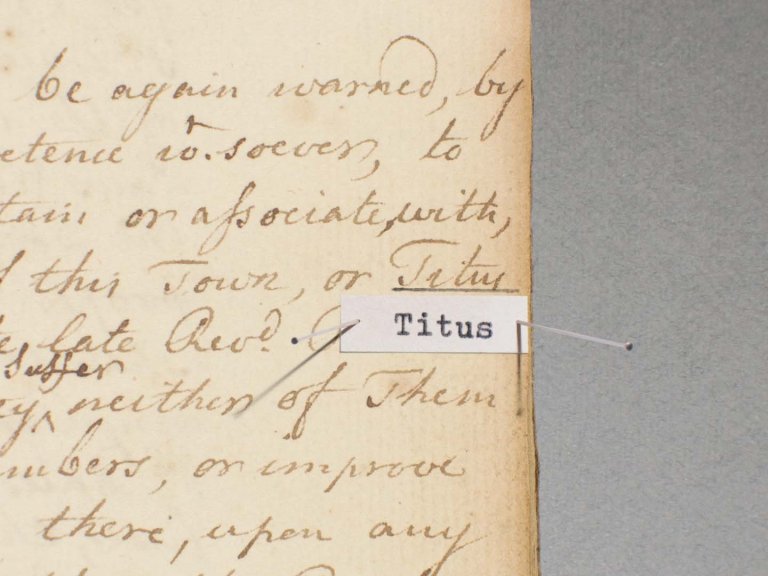 Cursive writing on an old sheet of paper