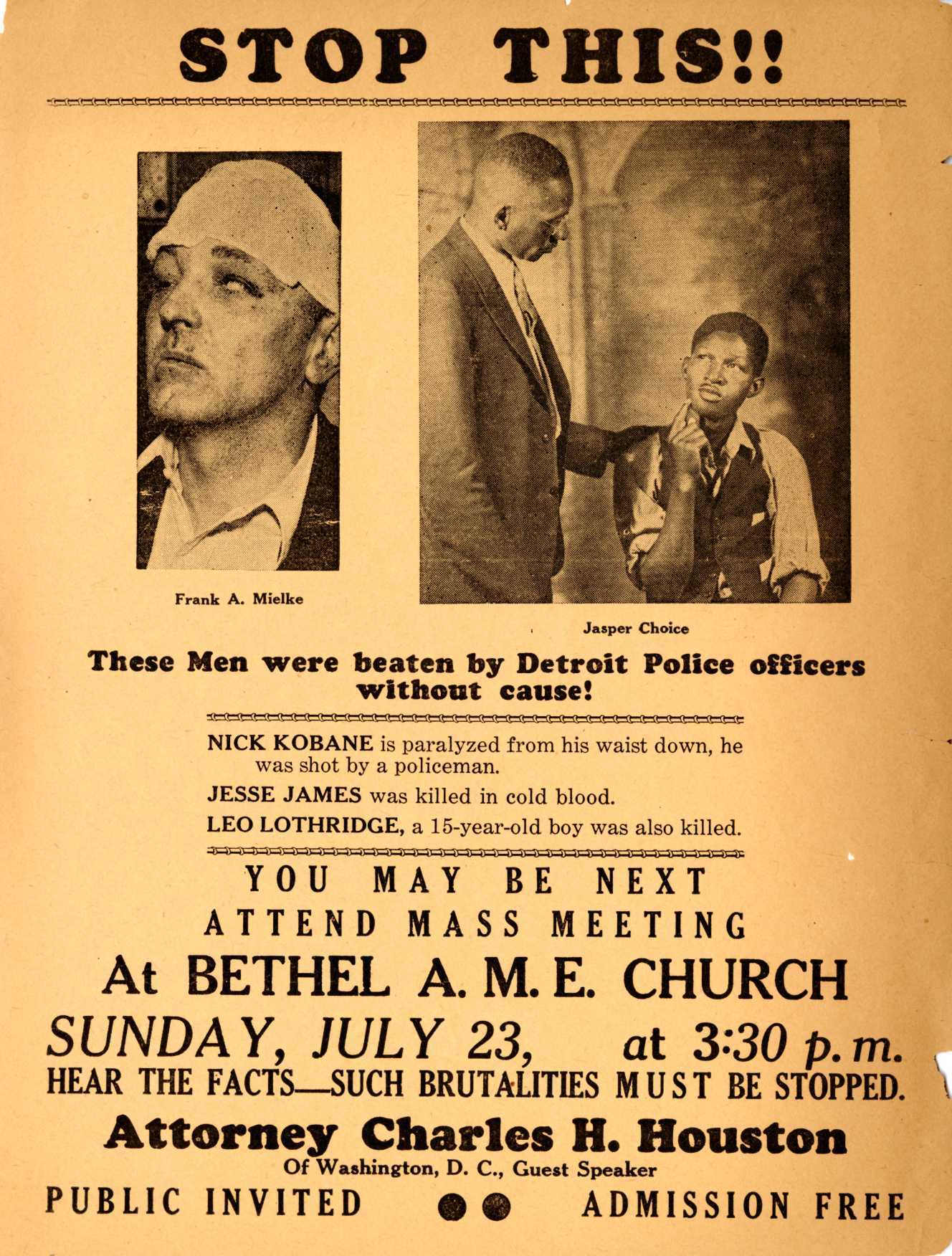 A poster about police brutality