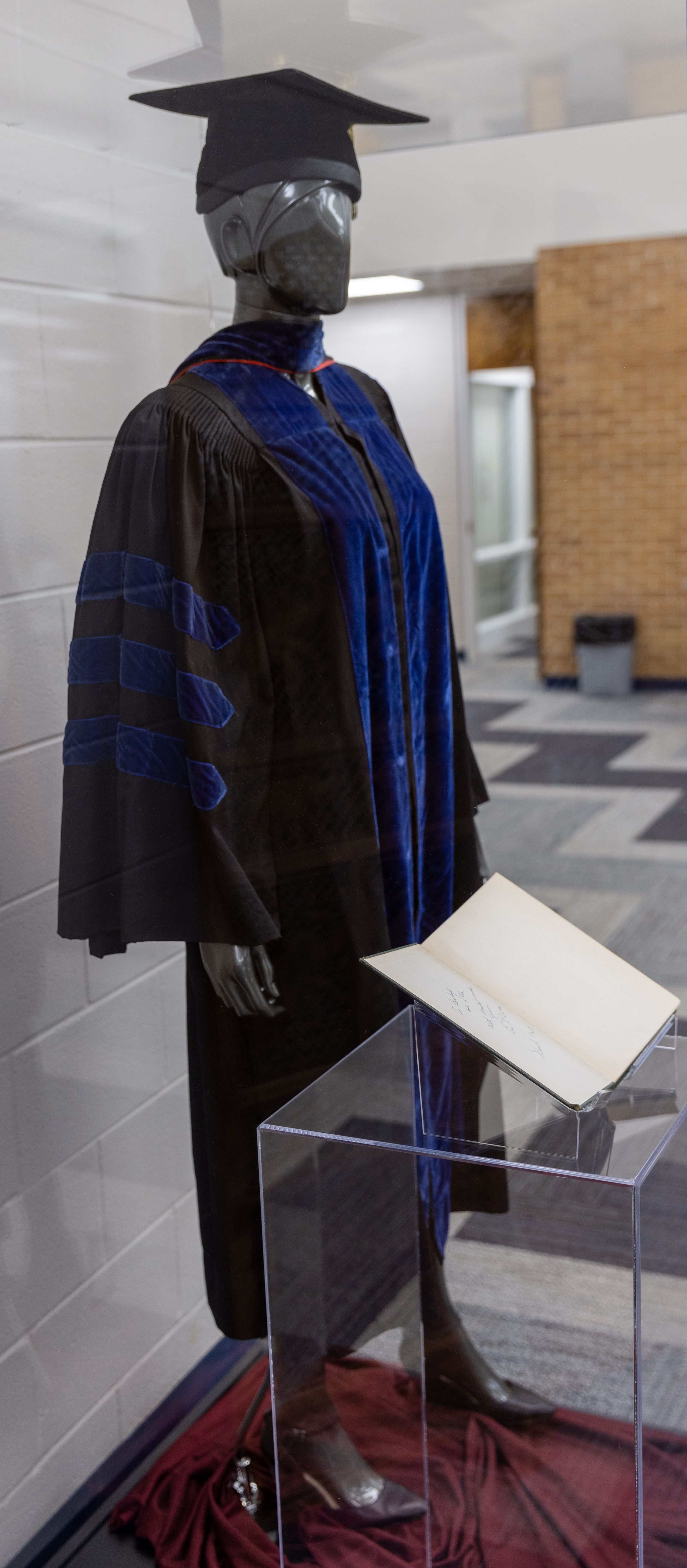 Eva B. Dykes graduation gown and diploma