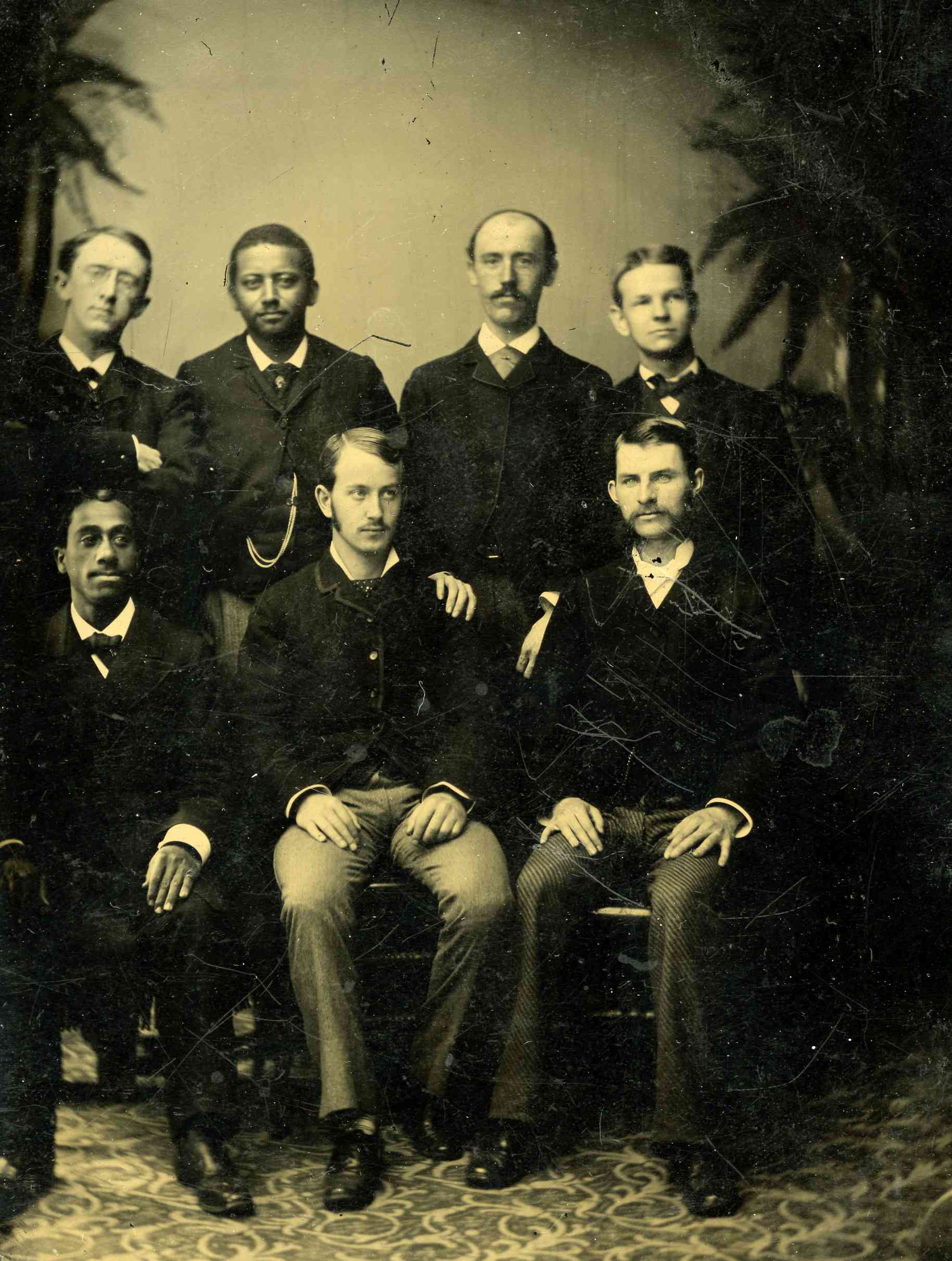 Dr. George F. Grant pictured with the Harvard Dental School class of 1881