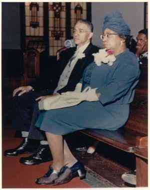Marita Bonner Occomy later in life in a church