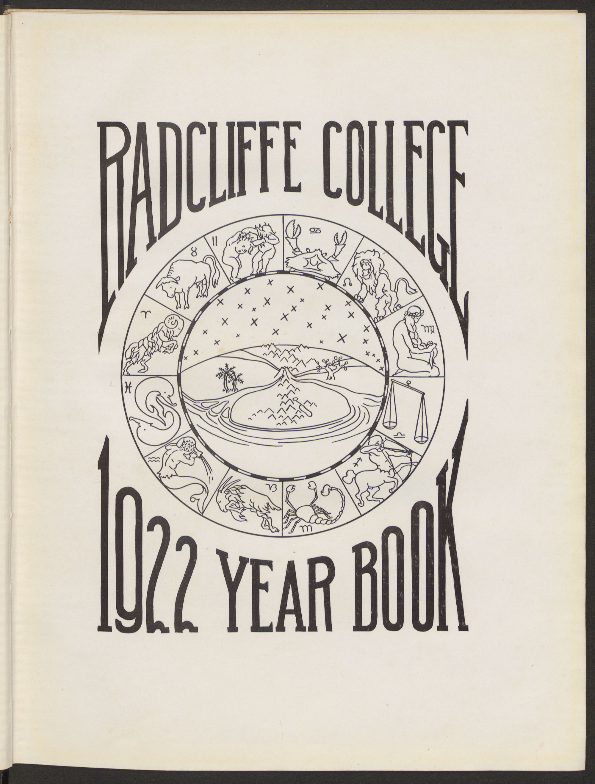 The inside page of Radcliffe's 1922 yearbook