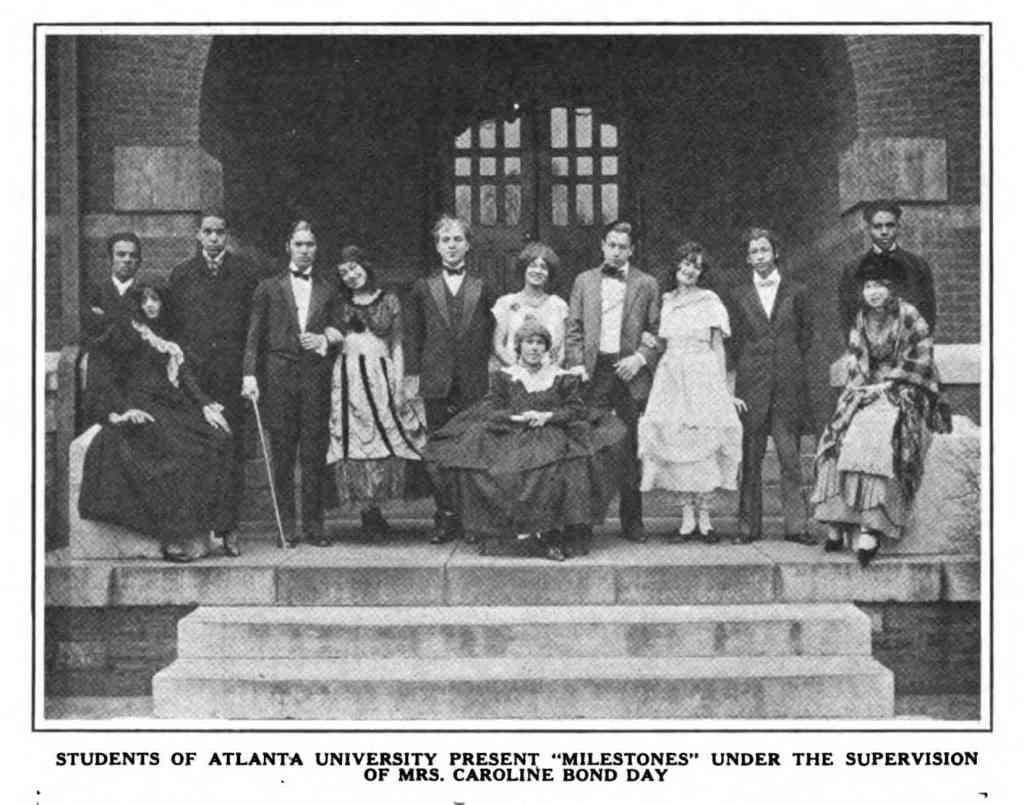 Caroline Bond Day's students on steps