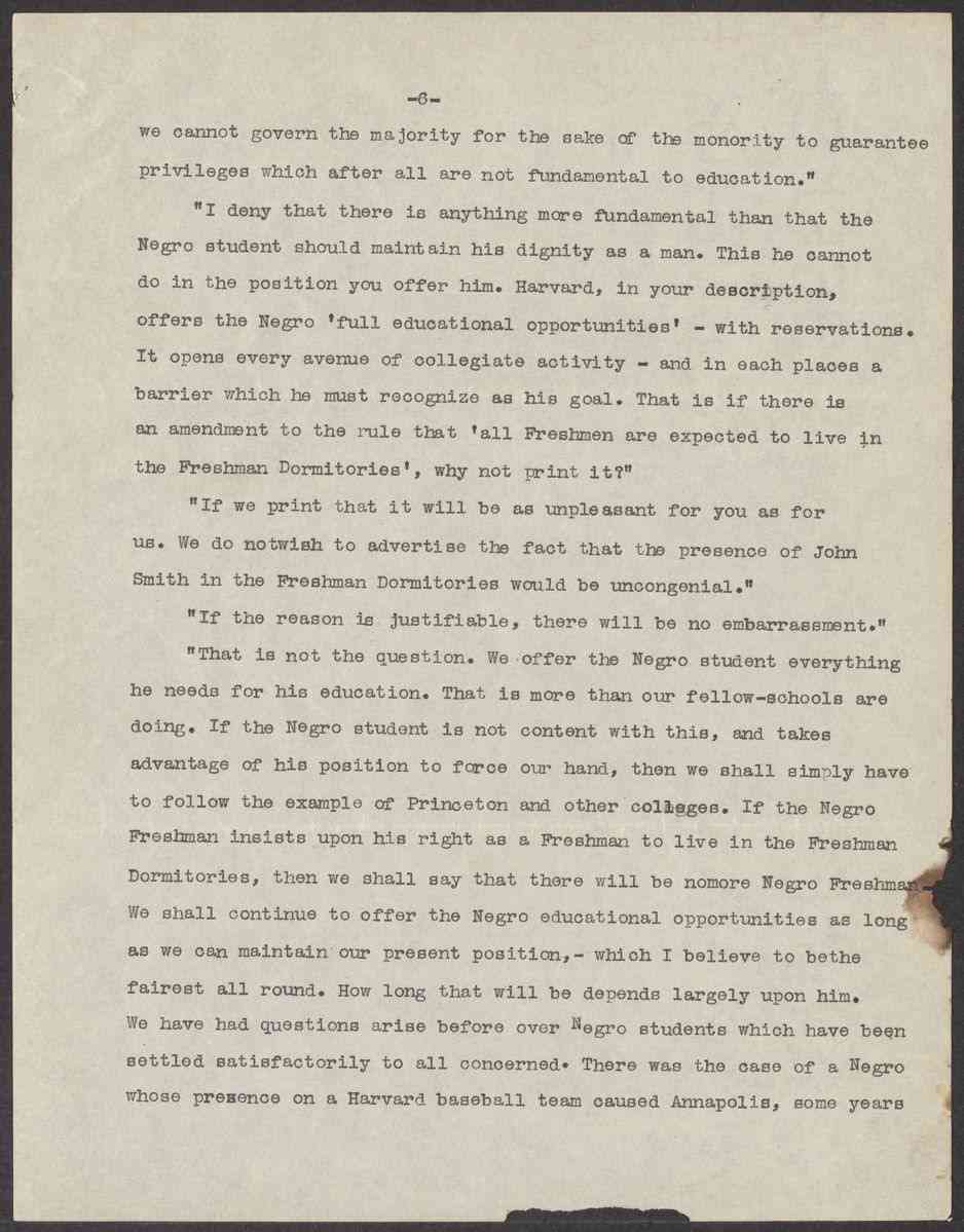 Edwin Jourdain notes on meeting with Abbott Lawrence Lowell
