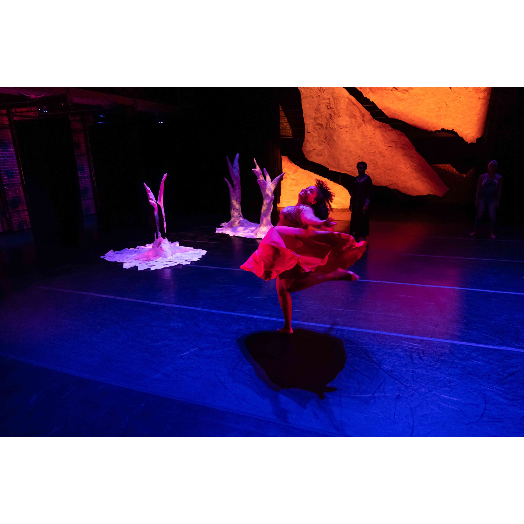 A modern production of Bonner's play “The Purple Flower.”