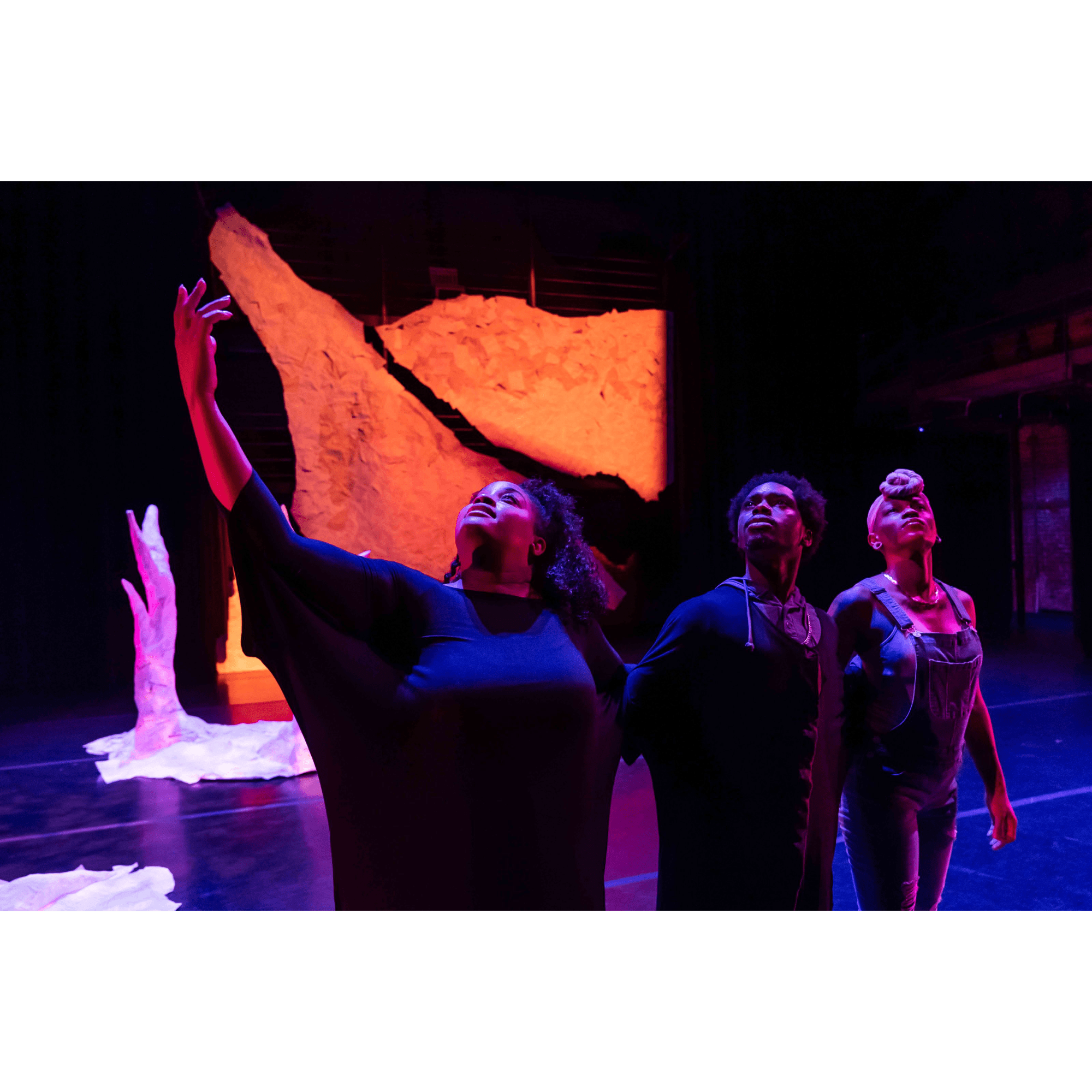 A modern production of Bonner's play “The Purple Flower.”