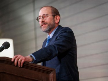 Alan Garber at a podium
