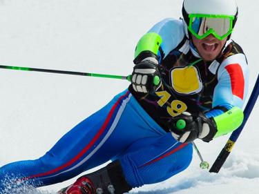 A man skiing