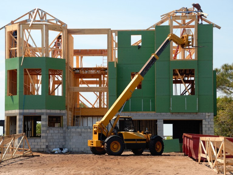 A house during construction