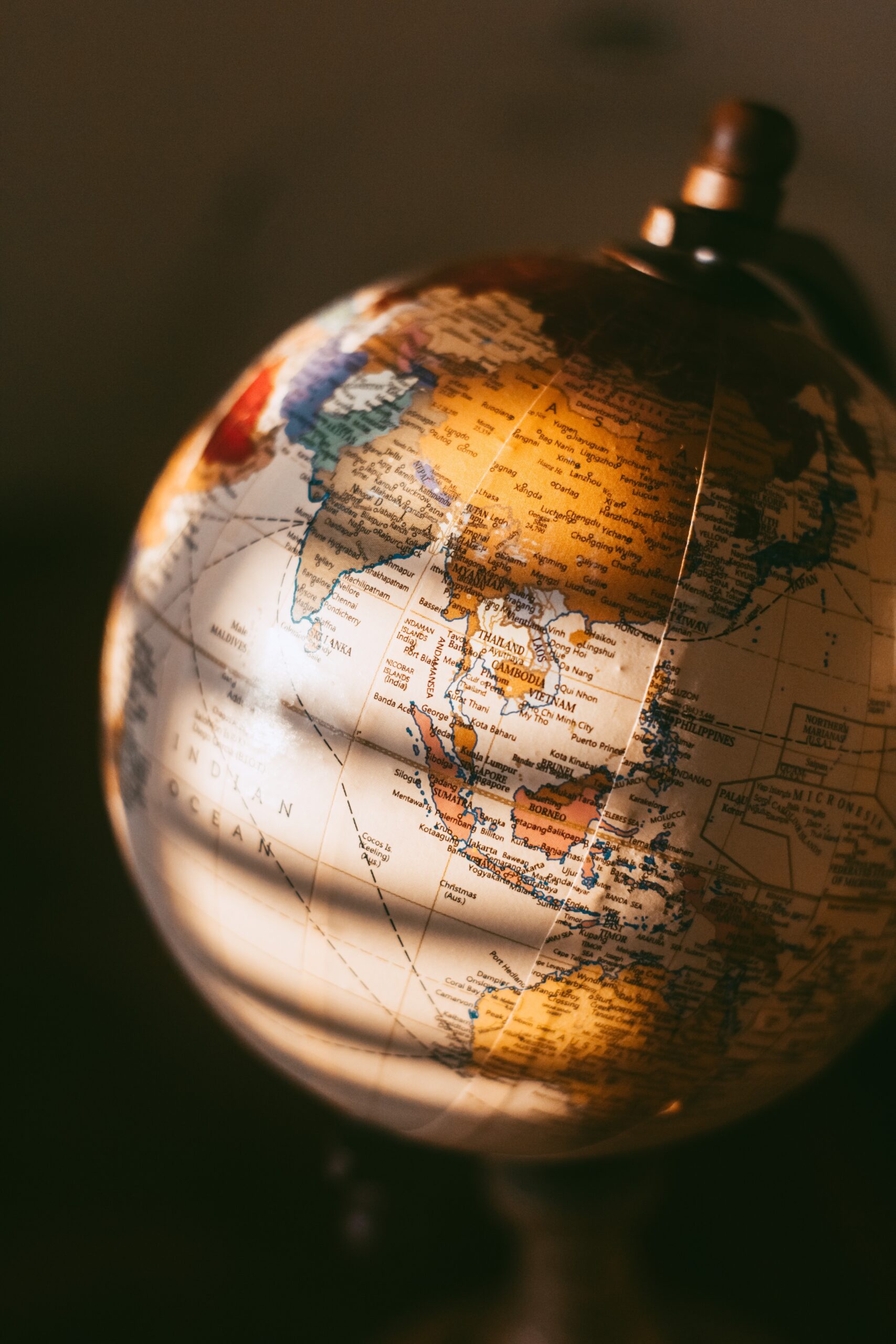 A globe of the earth