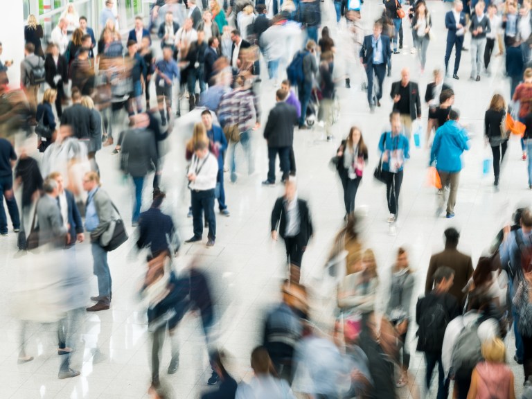 A crowd of people