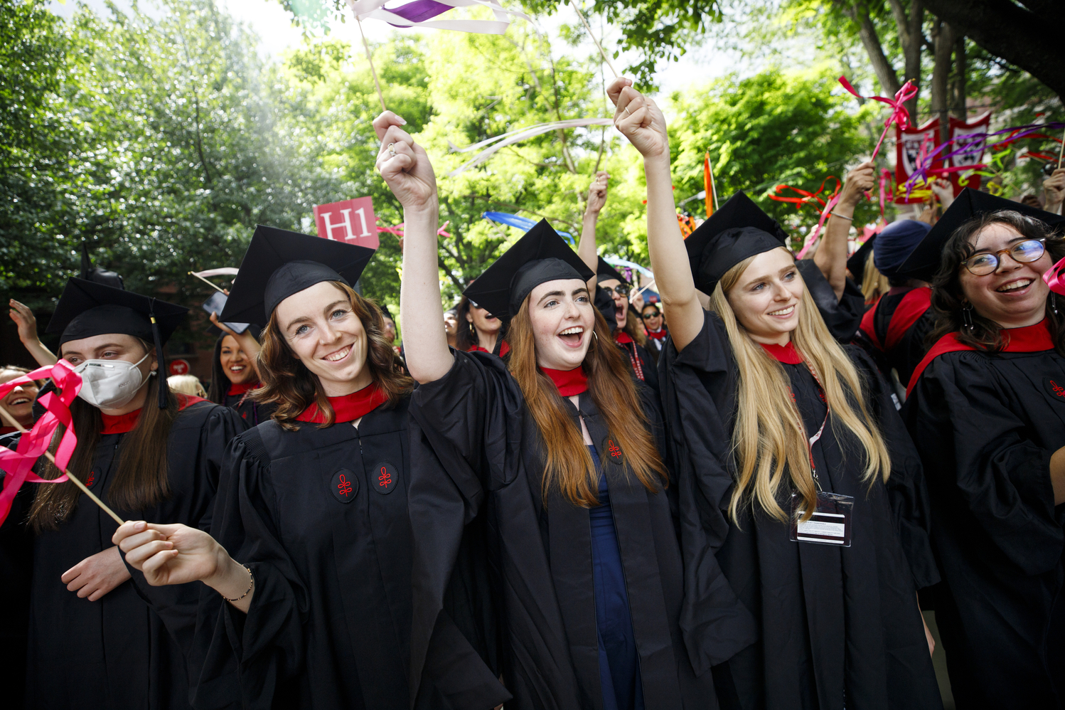 Students cheering at Commencement