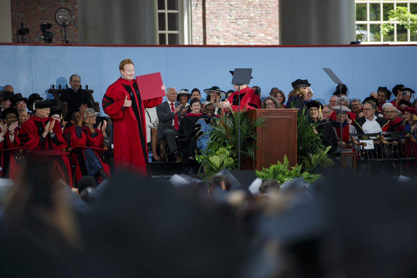 Conan O'Brien receiving an honorary degree