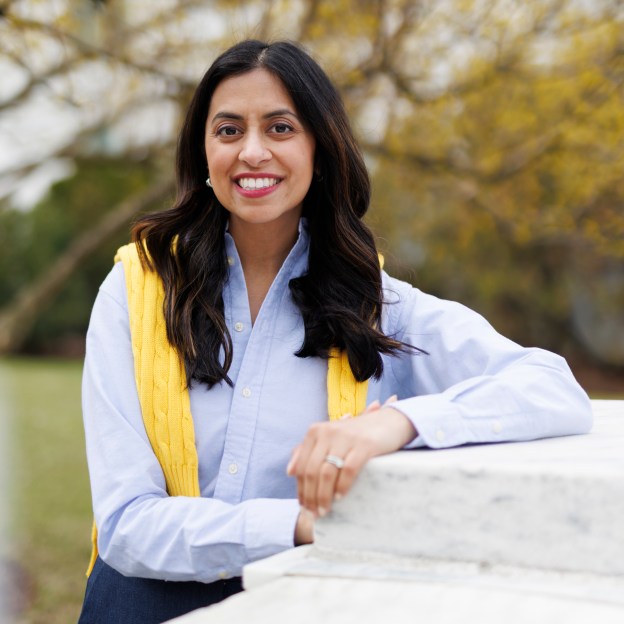 Trisha Pasricha stands outside
